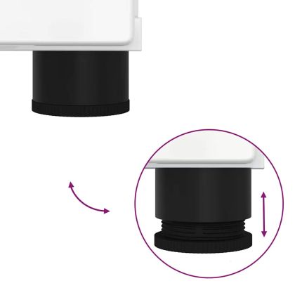 Шкаф за баня с чекмедже с врата Лъскаво бяло 30 x 35 x 80 см