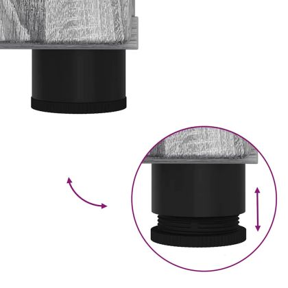 Шкаф за баня Сив Сонома 30 x 35 x 80 см Инженерно дърво & Метал