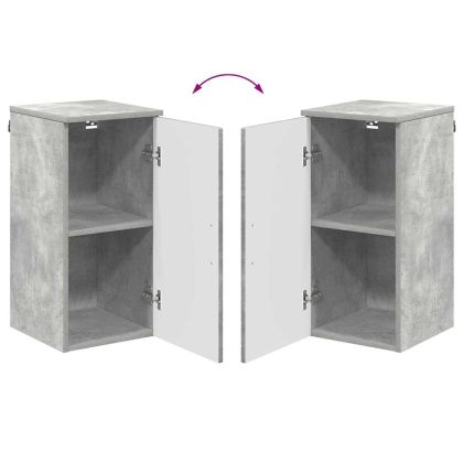 Шкаф за баня със съхранение Циментено сиво 30 x 31,5 x 61 см