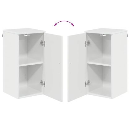 Шкаф за баня Монтиране на стена Лъскаво бяло 30 x 31,5 x 61 см