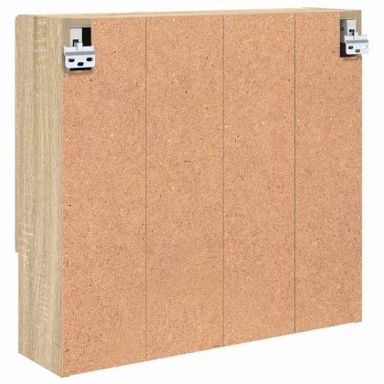 Шкаф с огледало дъб сонома 59 x 17 x 55 см Инженерно дърво