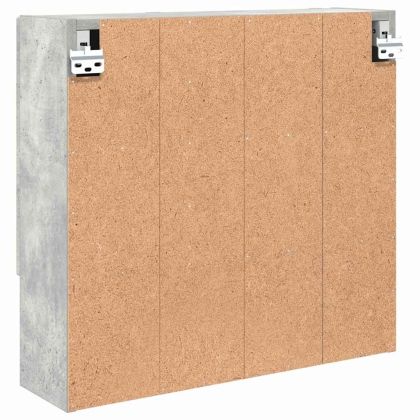 Шкаф с огледало Бетонно сиво 59 x 17 x 55 см Инженерно дърво