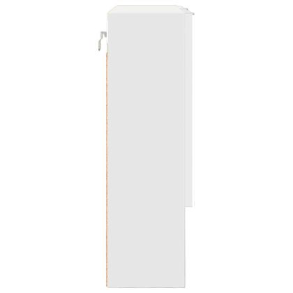 Шкаф с огледало с врата Бяло Със Силен Гланц 59 x 17 x 55 см