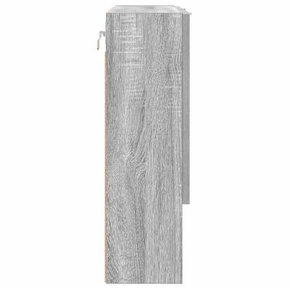 Шкаф с огледало Сив сонома 59 x 17 x 55 см Инженерно дърво