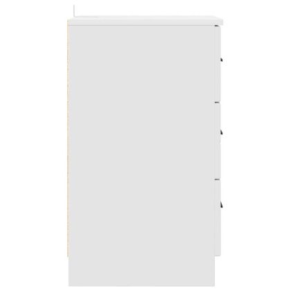 Нощен шкаф с чекмедже Бяло 38 x 38 x 66 см Инженерно дърво