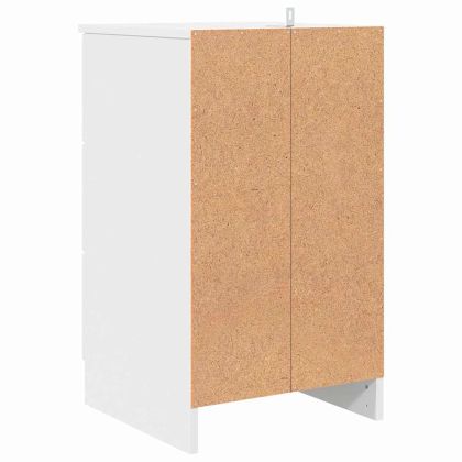 Нощен шкаф с чекмедже Бяло 38 x 38 x 66 см Инженерно дърво