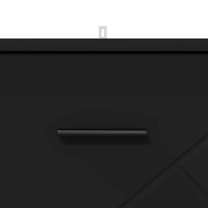 Нощен шкаф с чекмедже Черно 38 x 38 x 66 см Инженерно дърво