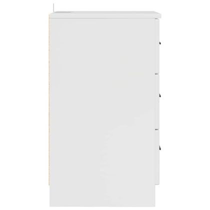 Нощен шкаф Бяло Със Силен Гланц 38 x 38 x 66 см Инженерно дърво