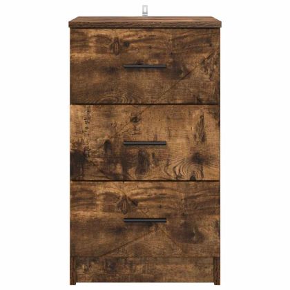 Нощен шкаф Опушен дъб 38 x 38 x 66 см Инженерно дърво