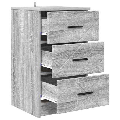 Нощен шкаф Сив сонома 38 x 38 x 66 см Инженерно дърво