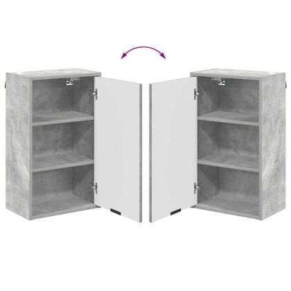 Шкаф за баня със съхранение Циментено сиво 39 x 23,5 x 65 см