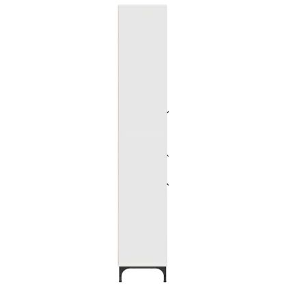 Шкаф за баня Бяло 31,5 x 33 x 190 см Инженерно дърво & Метал