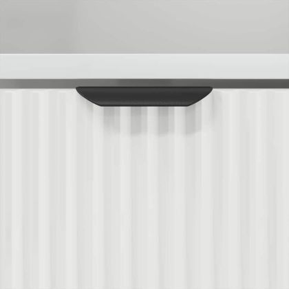 Шкаф за баня Бяло 31,5 x 33 x 190 см Инженерно дърво & Метал