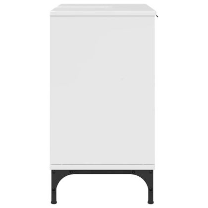 Шкаф за мивка в баня Бяло Със Силен Гланц 60.5 x 33.5 x 61 см