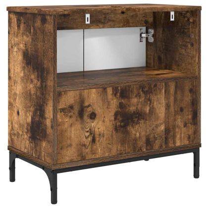 Шкаф за мивка в баня с врата Димян дъб 60,5 x 33,5 x 61 см