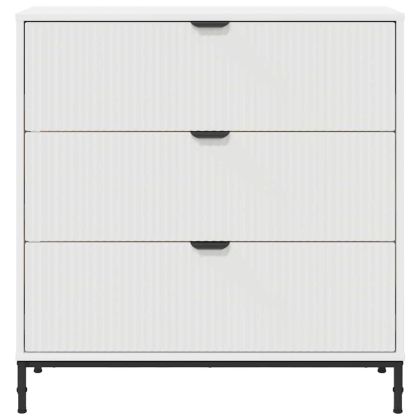 Служебен шкаф с чекмедже Бяло 79.5 x 33 x 82 см Инженерно дърво