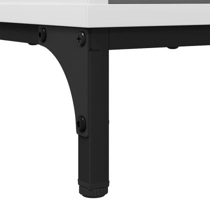 Служебен шкаф с чекмедже Бяло 79.5 x 33 x 82 см Инженерно дърво