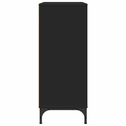 Служебен шкаф Черно 79.5 x 33 x 82 см Инженерно дърво