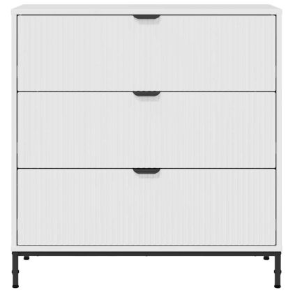 Служебен шкаф с чекмедже Бяло Със Силен Гланц 79.5 x 33 x 82 см