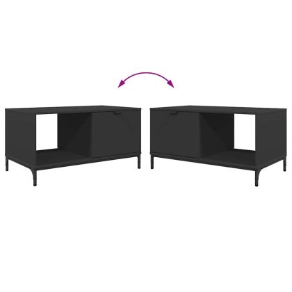 Масичка за кафе Черно 90 x 49 x 46 см Инженерно дърво