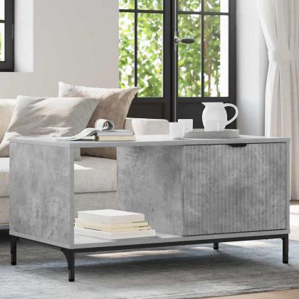 Масичка за кафе Бетонно сиво 90 x 49 x 46 см Инженерно дърво