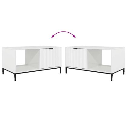 Масичка за кафе Бяло Със Силен Гланц 90 x 49 x 46 см