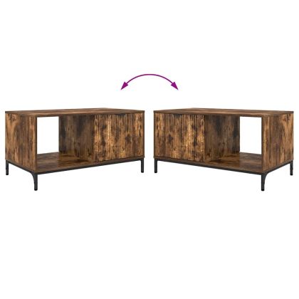 Масичка за кафе Опушен дъб 90 x 49 x 46 см Инженерно дърво