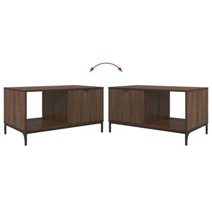 Масичка за кафе Кафяв дъб 90 x 49 x 46 см Инженерно дърво