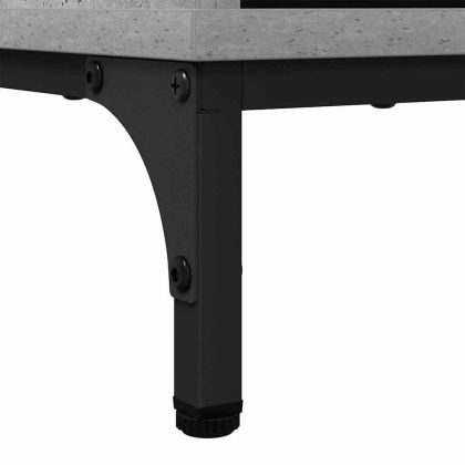 Служебен шкаф Бетонно сиво 89.5 x 33 x 82 см Инженерно дърво