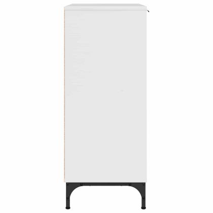 Служебен шкаф Лъскаво бяло 89,5 x 33 x 82 см Инженерно дърво