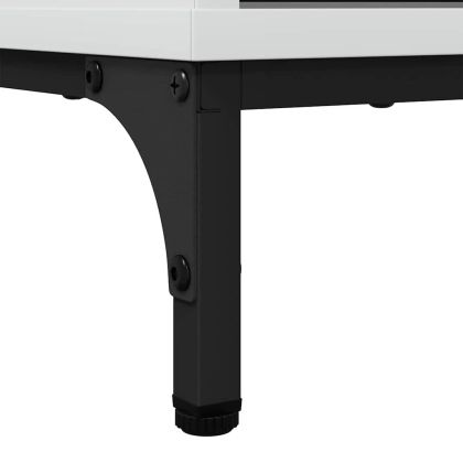 Служебен шкаф Лъскаво бяло 89,5 x 33 x 82 см Инженерно дърво