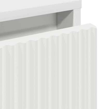 Нощно шкафче с чекмедже Бяло 63.5 x 36 x 61 см Инженерно дърво