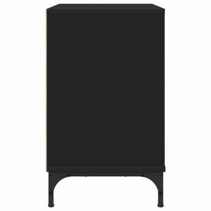 Нощно шкафче с чекмедже Черно 63.5 x 36 x 61 см Инженерно дърво