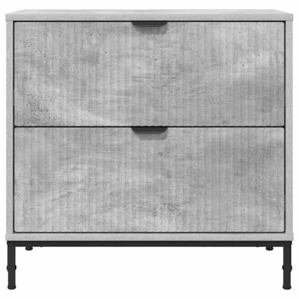 Нощно шкафче Бетонно сиво 63.5 x 36 x 61 см Инженерно дърво