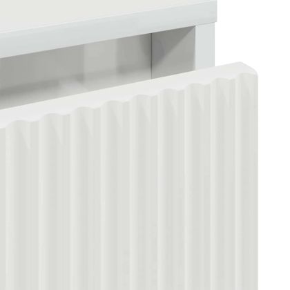 Нощно шкафче с чекмедже Бяло Със Силен Гланц 63.5 x 36 x 61 см