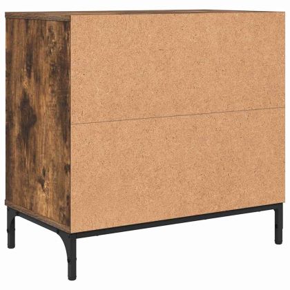 Нощно шкафче Опушен дъб 63.5 x 36 x 61 см Инженерно дърво