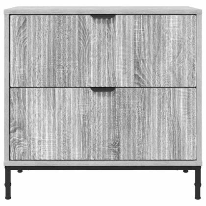 Нощно шкафче Сив сонома 63.5 x 36 x 61 см Инженерно дърво