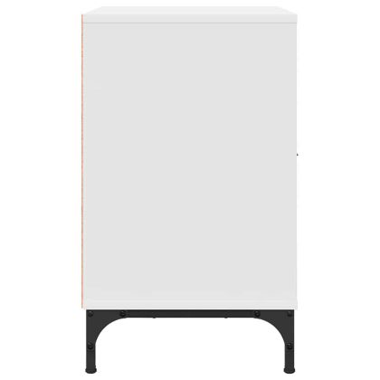 Нощно шкафче с чекмедже Бяло 49 x 36 x 61 см Инженерно дърво