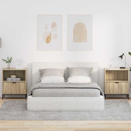 Нощни маси 2 pcs дъб сонома 49 x 36 x 61 см Инженерно дърво