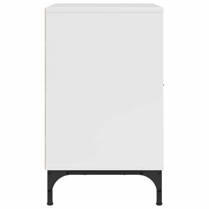 Нощни маси 2 pcs Бяло Със Силен Гланц 49 x 36 x 61 см