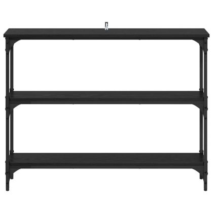 Конзолна маса Черен дъб 100 x 22,5 x 75 см Инженерно дърво