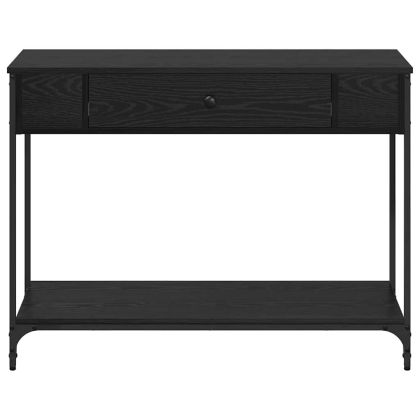 Конзолна маса Друг Черен дъб 100 x 34.5 x 75 см Инженерно дърво