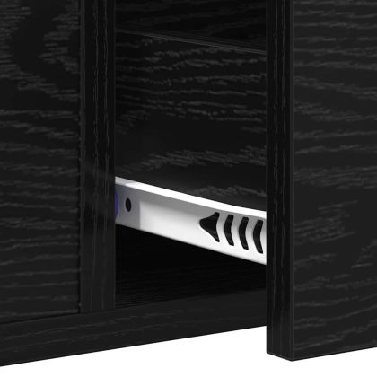 Конзолна маса Друг Черен дъб 100 x 34.5 x 75 см Инженерно дърво