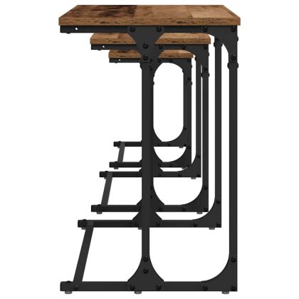 Нестинг масичка за кафе 3 pcs Старо дърво 50.5 x 35 x 53 см