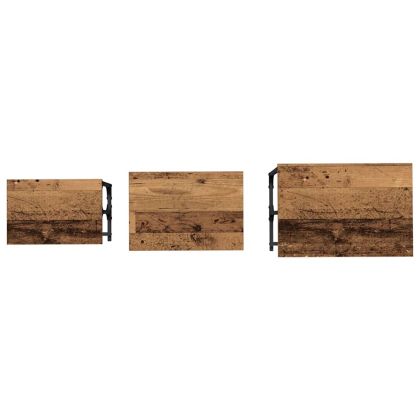 Нестинг масичка за кафе 3 pcs Старо дърво 50.5 x 35 x 53 см