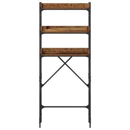 Етажерка за перална машина с рафт Старо дърво 67 x 25 x 163 см