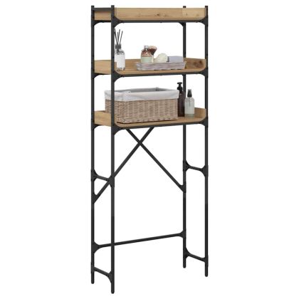 Етажерка за перална машина 67 x 25 x 163 см Инженерно дърво