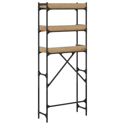 Етажерка за перална машина 67 x 25 x 163 см Инженерно дърво