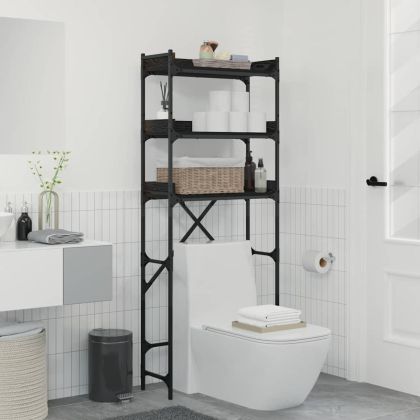 Етажерка за перална машина 67 x 25 x 163 см Инженерно дърво