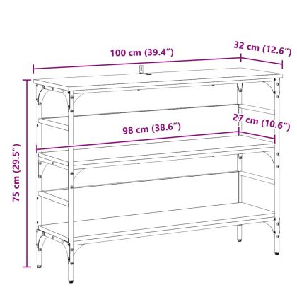 Конзолна маса Старо дърво 100 x 32 x 75 см Инженерно дърво